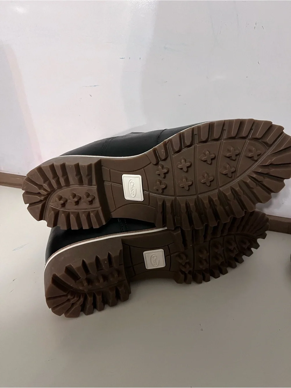 Chaco Black Leather Chelsea Lug Ankle Boots